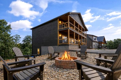Spacious Mountain Cabin Retreat with Theater, Hot Tub & Fire Pit in Sevierville, Tennessee - glamping.directory