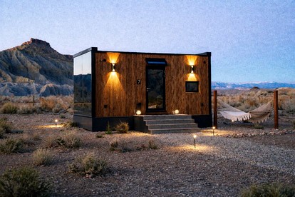 Contemporary Mirror Cabin Escape with Stargazing & Desert Views near Capitol Reef, Torrey Utah - glamping.directory
