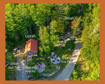 Peaceful Woodland Escape with Two Cabins, Firepit Nights & Hot Tubs in Bethel, Maine - Bethel, Maine - glamping.directory