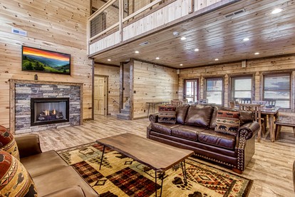 Pigeon Forge Adventures in this Spacious Cabin Rental for Group Glamping in Tennessee - Pigeon Forge, Tennessee - glamping.directory