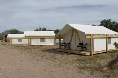 Glamping Tents at Western Ranch with Views of Grand Canyon Plateau, Arizona - Meadview, Arizona - glamping.directory