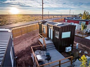 Relaxation Awaits: Cozy Modern Tiny Home with Private Deck Near Zion in Utah - glamping.directory