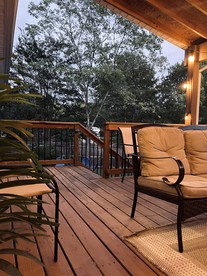 Family Cabin with Outdoor Living Areas and Foosball Table in NC - Charlotte, North Carolina - glamping.directory