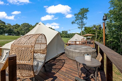 Luxurious Bell Tent on an Incredible Resort with Spectacular Views in Silver Point, Tennessee - glamping.directory