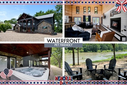 Riverside Pet Friendly Cabin with Hot Tub and Firepit on Glover River, Broken Bow, OK - glamping.directory
