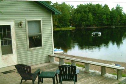 Fun Beachfront Cabin on Lake Resort in Presque Isle, Wisconsin - glamping.directory