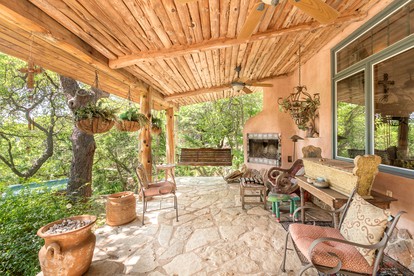 Featured on CBS Show STAYCATION! Magical Luxury Straw-Bale Villa with Hot Tub on Lake Travis, Austin - Spicewood, Texas - glamping.directory