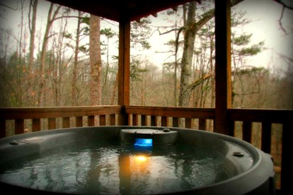 Secluded Woodland Cabin Rental with Hot Tub in Yadkin Valley Wine Region - Elkin, North Carolina - glamping.directory