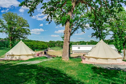 Romantic Quaint Bell Tent Perfect for a Secluded Couple Escape in Saint Croix Falls, Wisconsin - Saint Croix Falls, Wisconsin - glamping.directory