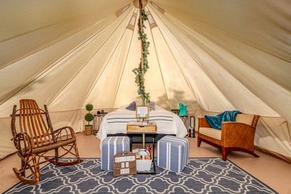 Romantic Quaint Bell Tent Perfect for a Secluded Couple Escape in Saint Croix Falls, Wisconsin - Saint Croix Falls, Wisconsin - glamping.directory