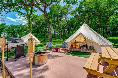 Romantic Quaint Bell Tent Perfect for a Secluded Couple Escape in Saint Croix Falls, Wisconsin - glamping.directory