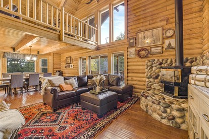 Wooden Spacious Cabin with Jacuzzi, Game Space and Fire Pit in Idaho - Island Park, Idaho - glamping.directory