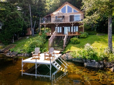Lakefront Cabin Beautifully Design with Deck in Maine - glamping.directory