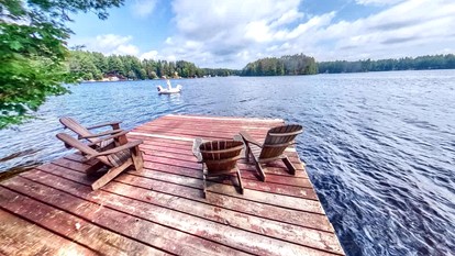 Unique Floating Home on Private Island for a Memorable Romantic Escape on Brantingham Lake, New York - Greig, New York - glamping.directory