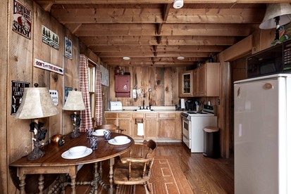 Rustic-Modern Chalet w/ Fire Pit, Deck & Views in Slanesville, WV - Slanville, West Virginia - glamping.directory