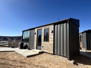 Mirror Tiny House with Equipped Interior and Fire Pit in Orderville, Utah - Orderville, Utah - glamping.directory