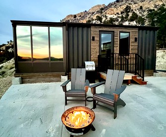 Mirror Tiny House with Equipped Interior and Fire Pit in Orderville, Utah - Orderville, Utah - glamping.directory