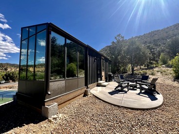 Mirror Tiny House with Equipped Interior and Fire Pit in Orderville, Utah - Orderville, Utah - glamping.directory