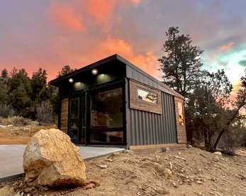 Mirror Tiny House with Equipped Interior and Fire Pit in Orderville, Utah - Orderville, Utah - glamping.directory