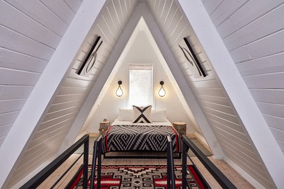 Cool A-Frame Cabin Rental in New Mexico, for Unforgettable Vacations on the Pecos River - Pecos, New Mexico - glamping.directory