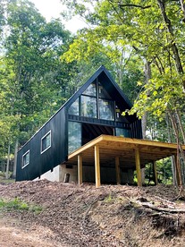 Gorgeous A-Frame Cabin Nestled in the Trees near Lost River, West Virginia - glamping.directory