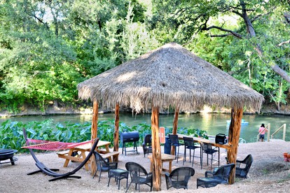 Delightful Safari Tent Glamping Rental on San Marcos River, Texas - Kingsbury, Texas - glamping.directory