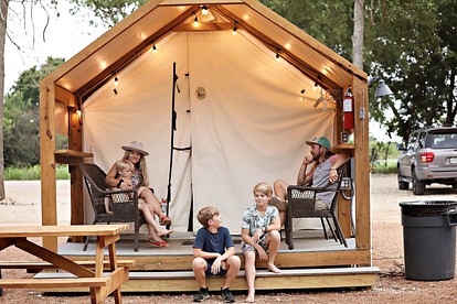 Delightful Safari Tent Glamping Rental on San Marcos River, Texas - glamping.directory