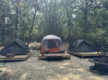 Peaceful Camping Tent Retreat with Fire Pit & Starry Skies near Honey Grove, TX - glamping.directory