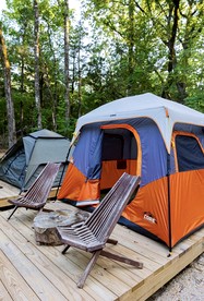 Peaceful Camping Tent Retreat with Fire Pit & Starry Skies near Honey Grove, TX - Honey Grove, Texas - glamping.directory