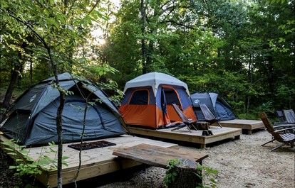 Peaceful Camping Tent Retreat with Fire Pit & Starry Skies near Honey Grove, TX - Honey Grove, Texas - glamping.directory