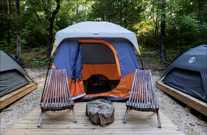 Peaceful Camping Tent Retreat with Fire Pit & Starry Skies near Honey Grove, TX - Honey Grove, Texas - glamping.directory
