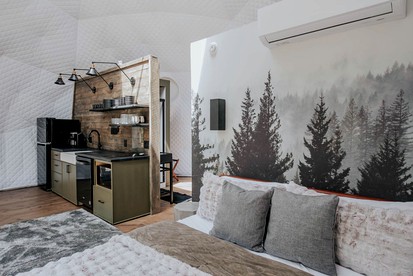 Luxury Living with Panoramic Views at Cherry Log's Designer Dome - Cherry Log, Georgia - glamping.directory