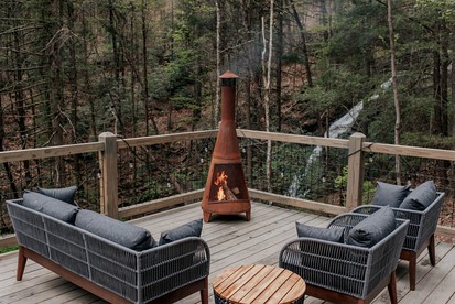 Luxury Living with Panoramic Views at Cherry Log's Designer Dome - Cherry Log, Georgia - glamping.directory