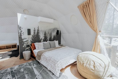 Luxury Living with Panoramic Views at Cherry Log's Designer Dome - Cherry Log, Georgia - glamping.directory