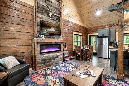 Enchanting Cabin with Game Room, Indoor Pool and Porch in Tennessee - Sevierville, Tennessee - glamping.directory