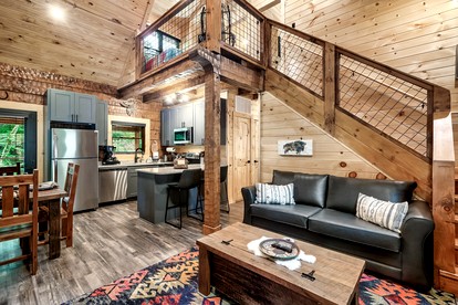 Enchanting Cabin with Game Room, Indoor Pool and Porch in Tennessee - Sevierville, Tennessee - glamping.directory