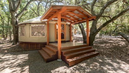 Elegant Yurt Tucked Beneath Oak Trees on Southern California Ranch - glamping.directory