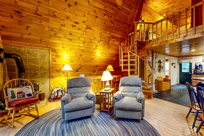 Heavenly Lake A-Frame with Modern Interior in Maine - Greenville, Maine - glamping.directory