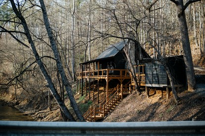 Hygge Hollow Cabin on Fightingtown Creek in Blue Ridge, GA - glamping.directory