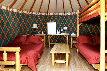Cozy Family-Friendly Yurts with Shared Pool near Yosemite National Park - Groveland, California - glamping.directory