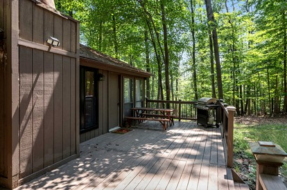 Modern Light-Filled Cabin with Fire Pit and Deck near Berkeley Springs, West Virginia - Hedgesville, West Virginia - glamping.directory