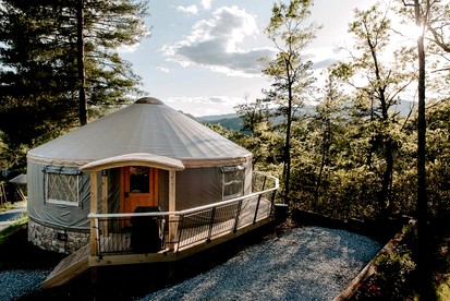 Appalachian Glamping in this Lovely Yurt Rental for Three in North Carolina - Bryson City, North Carolina - glamping.directory