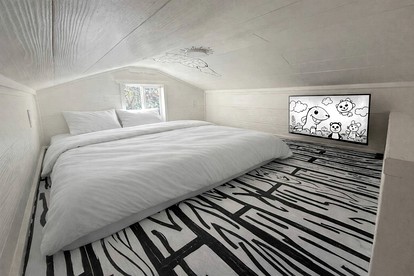 Whimsical Lakefront Tiny Home with Hand-Drawn Doodle Design Near Bastrop, Texas - Bastrop , Texas - glamping.directory