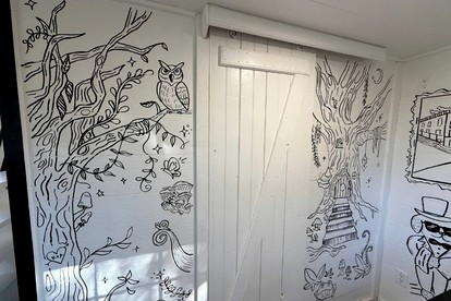 Whimsical Lakefront Tiny Home with Hand-Drawn Doodle Design Near Bastrop, Texas - Bastrop , Texas - glamping.directory