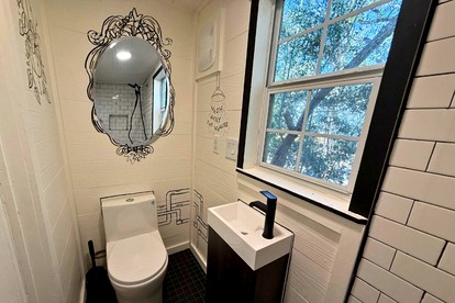Whimsical Lakefront Tiny Home with Hand-Drawn Doodle Design Near Bastrop, Texas - Bastrop , Texas - glamping.directory