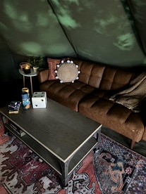 Spacious Equipped Bell Tent with Deck, Fire Pit and Picnic Space in Tennessee - Joelton, Tennessee - glamping.directory