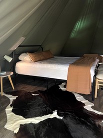 Spacious Equipped Bell Tent with Deck, Fire Pit and Picnic Space in Tennessee - Joelton, Tennessee - glamping.directory