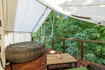 Beautiful Safari Tent for an Unforgettable Glamping Getaway near Center Hill Lake in Tennessee - Silver Point, Tennessee - glamping.directory