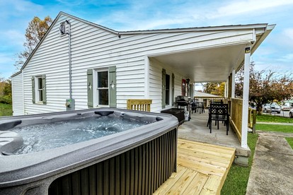 Relaxing Dog-Friendly Cottage with Hot Tub and Fire Pit Surrounded by New River Gorge National Park in Oak Hill, WV - glamping.directory