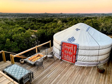 Amazing Yurt for Couples with Stunning Views in Wimberley, Texas - glamping.directory